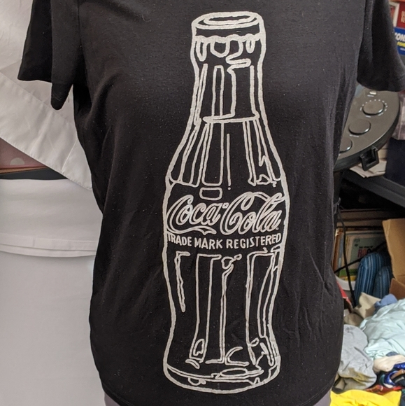 Coca Cola Tops - Coca-Cola Bottle fitted Black t-shirt small